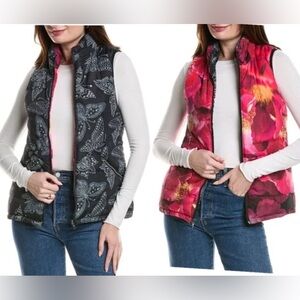 Johnny Was Size Small reversible Braemer puffer vest. Bloom. Original price $328